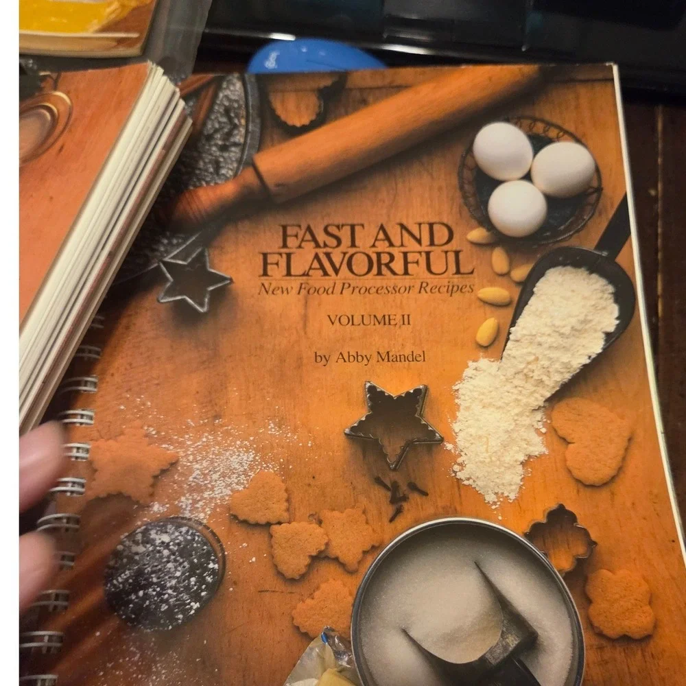 Cuisinart Fast and Flavorful Abby Mandel Cookbook 2 Vol Set 1985 Vintage Spiral